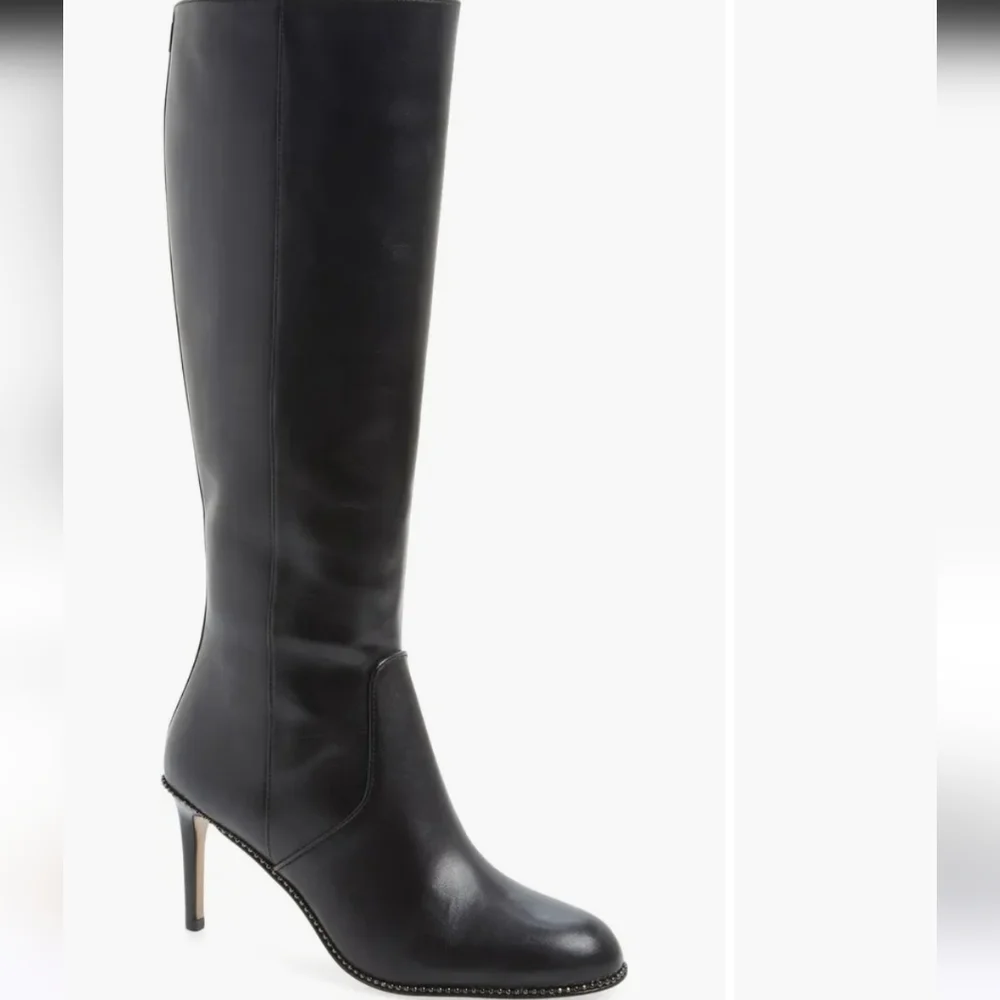 Coach Remi Chain Trim Knee-High Boots Size 7